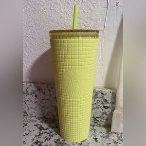 NWT pastel yellow Starbucks cup